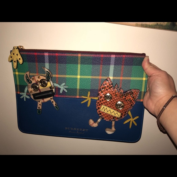 Burberry Creature Appliqué Leather/Snakeskin Pouch - Picture 3 of 3